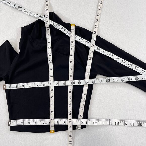 KORAL Activewear Womens XS Outlaw Blackout Long Sleeve Mock Neck Crop Top EUC - Picture 14 of 16